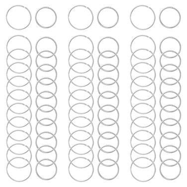 Nydotd Hair Rings Braid Rings, 180 Pieces Women Fashion Hip-Hop DIY Braid Rings Hair Clip Accessories for Dreadlocks (12mm, 14mm, Silver)