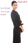 PERFEHAIR Salon Client Gown Robes Cape, Pack of 4, Hairdressing Gown Smock for Hair Stylist to Hair Cutting, Hair Coloring-Black