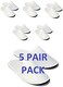 Chochili 5 Pairs Fabric Packed Disposable Hotel Slippers for Airbnb Spa Salon Party Wedding Guests - Fits up to Adult US Men Size 10 &amp; Women Size 11, White