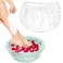 DEAYOU 120 Pcs Disposable Pedicure Spa Liners, Elastic Large Footsie Bath Liners, Thick Plastic Pedicure Bowl Liners Fit for Most Chair Spas, Foot Tub, Beauty Salon, Hotel, Home, Clear, 48