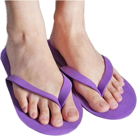 Khakho Eva Disposable Anti-Slip Pedicure Slippers,Disposable Flip Flops,Foam Slippers,Spa Slippers for Salon Nail Foot Spa