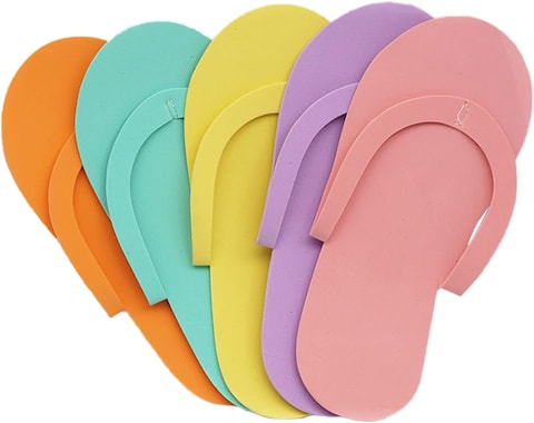 Khakho Eva Disposable Anti-Slip Pedicure Slippers,Disposable Flip Flops,Foam Slippers,Spa Slippers for Salon Nail Foot Spa