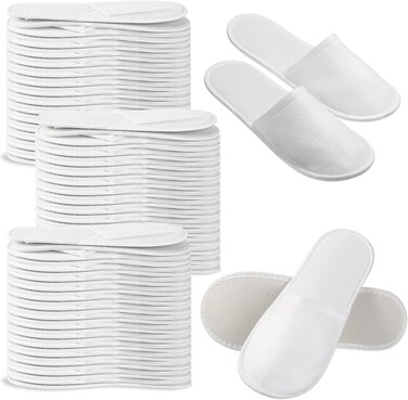 Geyoga 50 Pairs Disposable Slippers Non-Slip Unisex Brushed Linen Slippers for Hotel Home Guest Train Travel Massage