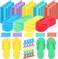 330 Pairs Disposable Pedicure Slippers and Toe Separators Kit Include 80 Pairs Disposable Foam Flip Flops Pedicure Sandals 250 Pairs Toe Separators for Women Nail Hotel Foot Salon Spa Party