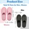 Zhehao 10 Pairs Washable House Slippers for Guests Open Toe Spa Slippers Women Men Soft Disposable Cotton Linen Hotel Bulk Non Slip Breathable for Indoor Travel Bedroom Party(Pink, Gray)