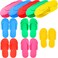 JenPen 60 Pairs Disposable Pedicure Slippers Foam Flip Flops Disposable Flip Flops Multi Color Foldable Pedicure Slippers for Guests Salon Spa Hotel Women