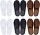 GONG GONG 6-8 Pairs Mash Cloth Disposable Slippers, Machine Washed &amp; Reused, Closed Toe Guest Slippers for Guest, Bathroom, House, Hotel, Party, SPA