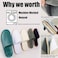 GONG GONG 6 Pairs Non Slip Disposable Slippers, Washable &amp; Reusable, Closed Toe Crystal Velvet Slipper for Guest, Bathroom, House, Hotel, Party, SPA, Wedding