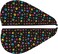 Colorful Paw Pattern Hair Towel Wrap Microfiber Fast Drying Hair Turban with Buttons for Women Drying Curly, Long &amp; Thick Hair