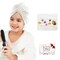 JEFFSUN Microfiber Hair Drying Towel for Teen Girls, Womens Stocking Stuffers, Super Absorbent Quick Dry Towel Wrap for Curly Long Thick Frizzy Wet Hair, Easy to Use Dry Hair Wrap Turban (White-Bees)