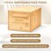 Disposable Face Towel 100% Cotton with Bamboo Box, Thicken Facial Washcloth, Makeup Remover Dry Wipes Storage Containers for Facial Wash Towels, Face Towel Box with Drawer, Cotton Cloths Holder