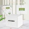 Disposable Face Towels XL with Luxe Wood Drawer Organizer, Face Towelettes Disposable 60 Count, 100% Cotton Facial Towel, Makeup Remover Cloth and Facial Wash Dry Wipes, Face Towel Holder Drawer