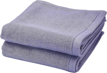 PERFEHAIR Salon Hand Towels (2-Pack, 16 X 27 Inches), 100% Cotton Barber Towels for Hair Salon, Hair Drying, Spa, Barber Shop, Gym, Shaving, Soft &amp; Absorbent-Grey Blue