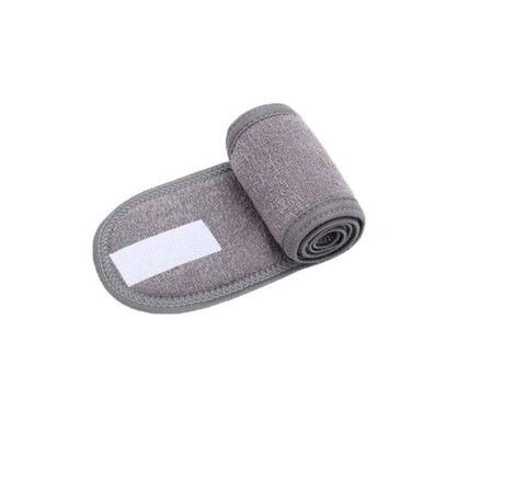 1 Pack Spa Headband, Hair Wrap Sweat Headband Head Wrap Hair Towel Wrap Non-slip Stretchable Washable Makeup Headband (Grey)