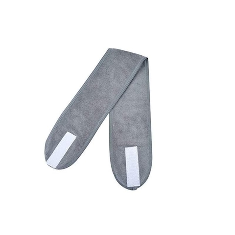 1 Pack Spa Headband, Hair Wrap Sweat Headband Head Wrap Hair Towel Wrap Non-slip Stretchable Washable Makeup Headband (Grey)