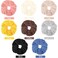 Chuangdi 8 Pieces Large Microfiber Hair Towel Scrunchies, Soft Heatless Fuzzy Hair Drying Hair Ponytail Holder for Wet and Dry Hair, 8 Colors (Classic Colors, White, Gray, Yellow, Orange, Blue)