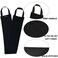 4 Pack Self Tanning Mitt Applicator Kit, with Self Tanner Mitt, Self Tan Back Applicator, Exfoliating Glove, Flat Top Face Tanner Brush, Tan mit for Self Sunless Tanner (black)