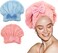 Free Eagle Microfiber Towel Head Wrap, 2 Packs Hair Towel for Curly &amp; Quick Drying Wet Hair, Bath Towel, Absorbent Hair Turban Shower for Women (Pink, Blue)