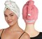 Turbie Twist Microfiber Hair Towel Wrap - for Women, Men &amp; Kids - Travel &amp; Bathroom Essential - Quick Dry Hair Turban for Curly, Long &amp; Thick Hair - 2 Pack (Botanical, Coral)