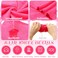 12 Pcs Foot Spa Kit for Girls 13.8 x 13.8 x 6.7 Inch Foot Care Bath and 12 x 28 Inch Hand Towels Washbasin Salon Towels for Spa Party Sleepover Party Supplies, Rose Red