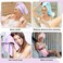 Cuffbow 6 Pcs Women Towel Wrap Set Microfiber Hair Towel and Shower Wrap for Women After Shower Robe Hair Drying Towel Quick Dry Hair Wrap with Adjustable Closure Elastic Top(Green, Pink, Purple)