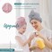 JEFFSUN Microfiber Hair Towel Wrap for Women Girls, 2 Pack Super Absorbent Quick Dry Wet Hair Turban for Drying Curly Long Thick Frizzy Hair, 2 Buttons Closure Hair Care Routine Must Have
