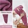 5PCS Rapid Hair Drying Towels and 2 Combs, Microfiber Hair Towel with Button and Embroidery, Super Absorbent Soft Hair Towel Wrap Turban for Curly Long Thick Dry or Wet Hair (5 Colors)