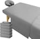 Preboun 6 Set Microfiber Massage Table Sheet Set 3 Piece Spa Bed Sheets Set Grey Massage Table Cover Includes Flat Sheet, Fitted Sheet and Face Rest Cover