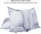2 Pack Satin Pillowcase with Latent Zipper, Adjustable Satin Eye Mask for Sleeping and Satin Volume Scrunchie for Hair and Skin, Standard Size (Silver,Classic Style)