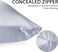 2 Pack Satin Pillowcase with Latent Zipper, Adjustable Satin Eye Mask for Sleeping and Satin Volume Scrunchie for Hair and Skin, Standard Size (Silver,Classic Style)