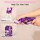 Basumee Microfiber Hair Towel Wrap for Kids 2 Pack Rapid Drying Hair Towel with Button Hair Turbans for Wet Hair Wraps Head Towel Wrap for Women and Girls, Purple