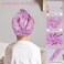 Basumee Microfiber Hair Towel Wrap for Kids 2 Pack Rapid Drying Hair Towel with Button Hair Turbans for Wet Hair Wraps Head Towel Wrap for Women and Girls, Purple