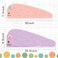 Whaline 2 Pack Parent-Child Quick Dry Hair Towel Cute Mouse Hair Towel Wrap Purple Pink Cotton Hair Turban Towels Super Absorbent Hair Drying Towel for Women Parent Kids Curly Long Thick Hair