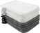 PHOGARY 10 Pack Microfiber Body Wash Mitts, Soft Face Mitten, Bath Spa Cloth, Reusable Makeup Remover Mitt Gloves, European Style Wash Cloth, 6&times;8 inch, White and Grey