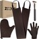 Self Tanning Mitt Kit, Velvety Soft Tanner Mitt and Back Tanning Applicator, Exfoliating Glove, Angled Face Tanner Brush for Sunless Tanning Oil Lotion Mousse Gel (4 Pack Bronze, Boxed)