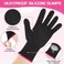 Heat Resistant Glove for Hair Styling, Professional Heat Blocking Gloves Reusable Hair Dye Heat Proof Gloves for Hair Straightener Flat and Curling Iron Wand Gloves (Pink Edge)