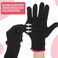 Heat Resistant Gloves for Hair Styling, 2 Pair Professional Heat Blocking Glove Mitts Reusable Hair Dye Heat Proof Gloves for Hair Straightener Flat and Curling Iron Wand Gloves(Rose Red)
