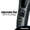 Panasonic Hair and Beard Trimmer, Men&#39;s, with 39 Adjustable Trim Settings and Two Comb Attachments for Beard and Hair, Corded or Cordless Operation, ER-GB60-K, Black