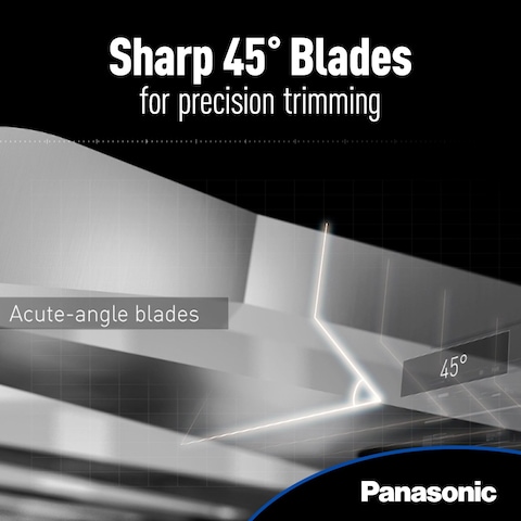 Panasonic Hair and Beard Trimmer, Men&#39;s, with 39 Adjustable Trim Settings and Two Comb Attachments for Beard and Hair, Corded or Cordless Operation, ER-GB60-K, Black