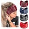 Boho Headbands For Women Fashion Stretch Wide Hair Bands Knoted Turban Head Bands Yoga Running Sweatband Elastic Headband Stylish Wrap Headbands Hair Accessories for Teen Girls 4 Pack