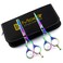 Macs Professional Titanium Barber Scissor Razors Edge Hair Cutting 5 PCs Set 6.25" Barber Shears W/ 6.25" Texturizing/Thinning Shears Made Of Japanese Stainless Steel With Black Leather Case-15029
