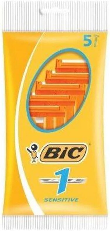 Bic Men Classic Sensitive Disposable Razors, 5 Count (Pack of 1)