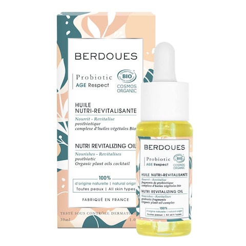 Probiotic Age Respect Nutri Revitalift Oil   Organic Anti Aging Skincare for Face &amp; Neck. Regenerates, Nourishes &amp; Revitalizes the Skin Thanks to Hyaluronic Acid   Made in France - 1.01 fl.oz