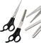 Stainless Steel Hair Cutting Scissors Barber Thinning Shears Hairstyle Hairdressing Kit Black 2 Pcs