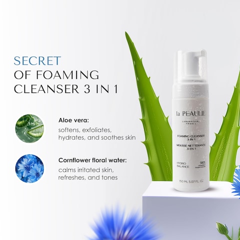 3-in-1 Foaming Cleanser   Clean, Exfoliate &amp; Hydrate   Aloe Vera   All Skin Types   150ml