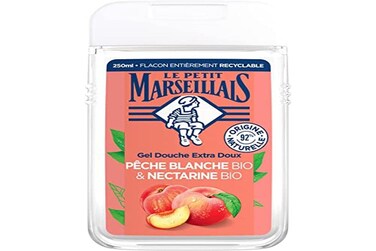 Le Petit Marseillais Gel douche Extra Doux P&ecirc;che &amp; Nectarine 250ml bio Extra Gentle Shower Gel Peach and Nectarine 250ml organic