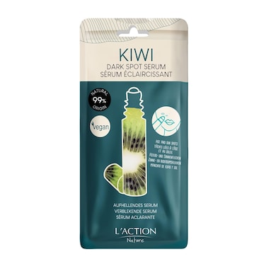 L'Action Paris Dark Spot Serum, Targeted Face Serum with Natural Kiwi Water for Age and Sun Spots, Brightening Serum to Help Lighten Dark Spots, Roll-on Applicator 10ml