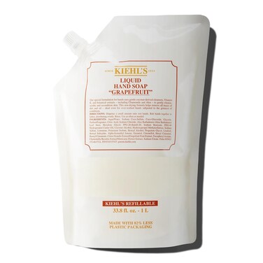 Kiehl's Grapefruit Liquid Hand Soap, Scented Hand Wash to Soothe &amp; Condition Skin, Non-drying, with Coconut-derived Cleansers, Vitamin E &amp; Botanical Extracts, All Skin Types, Grapefruit Citrus Scent