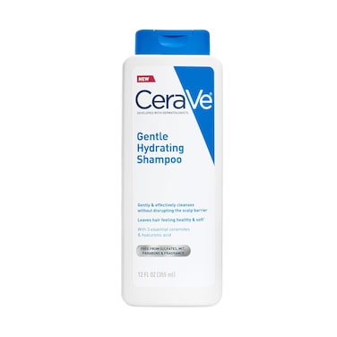 CeraVe Gentle Hydrating Shampoo, With Ceramides, Niacinamide &amp; Hyaluronic Acid For Soft, Healthy Looking Hair &amp; Scalp, Sulfate Free Shampoo &amp; Color Safe Shampoo, For All Hair Types, 12 Oz