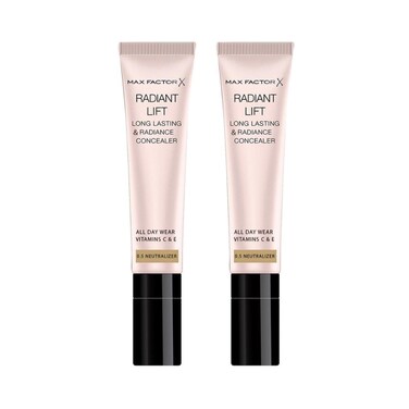 2 x Max Factor Radiant Lift Long Lasting Concealer 7ml - 0.5 Neutralizer